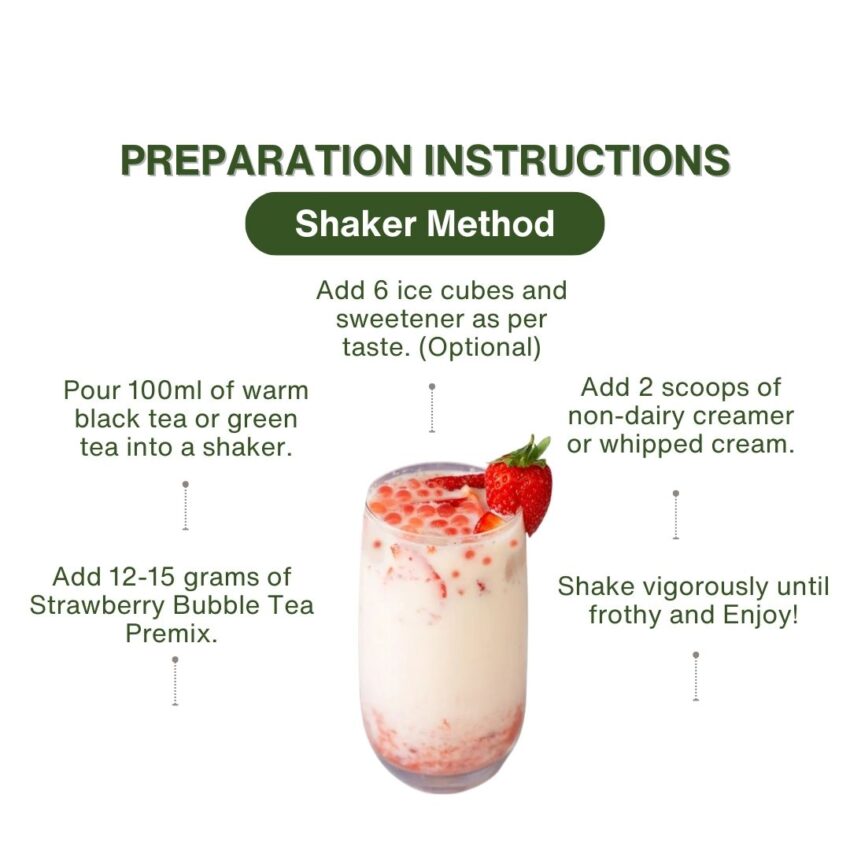 Strawberry Bubble Tea Premix – Fruity, Creamy & Refreshingly Sweet - Image 4